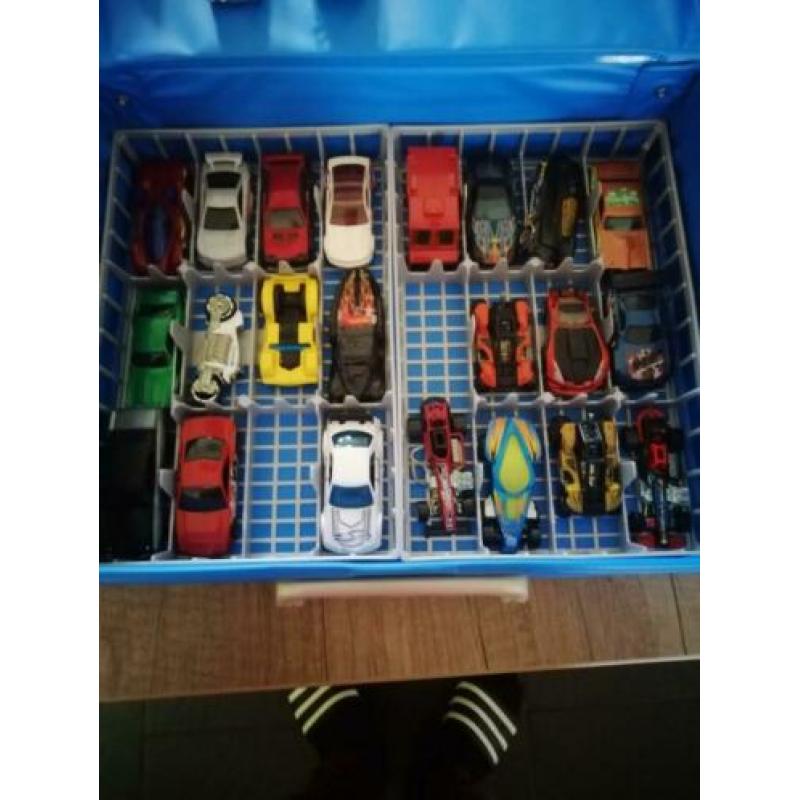 Hotwheels opbergboxen met autootjes