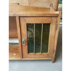 Art Deco Wandkastje Regaal Amsterdamse School Groen Glas