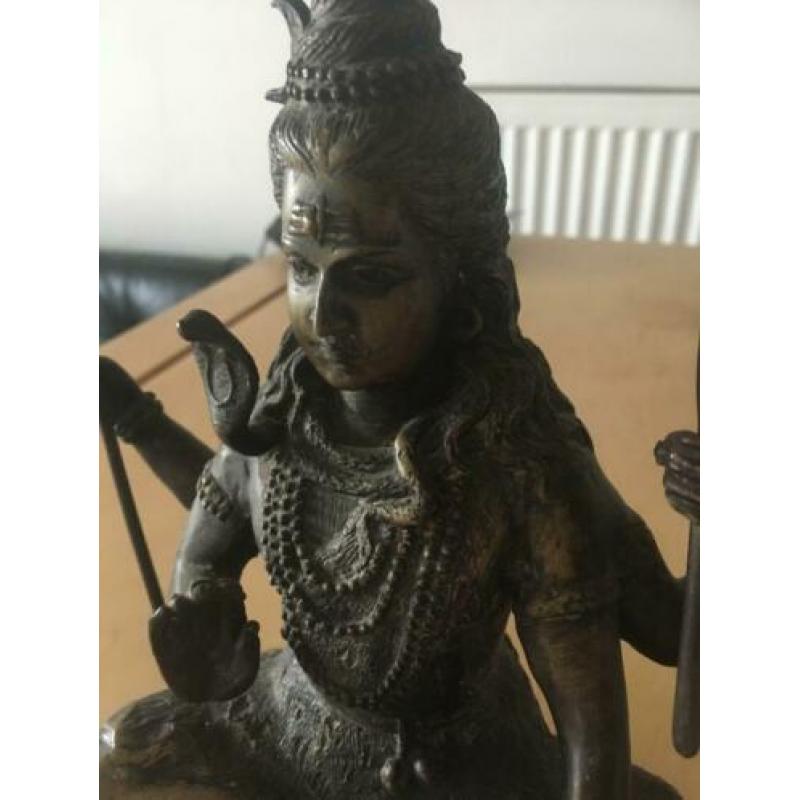 Uniek Shiva-beeld brons Shiva-Dakshina-Murti of Mahayogi