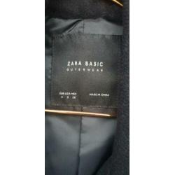 Zara marine jas korte mantel marine blauw maat s