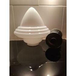 Art deco lamp hanglamp hallamp schoollamp opaline kap