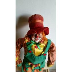 Grote clowns 2 maal 2 stuks carnaval, nar broche, medailles