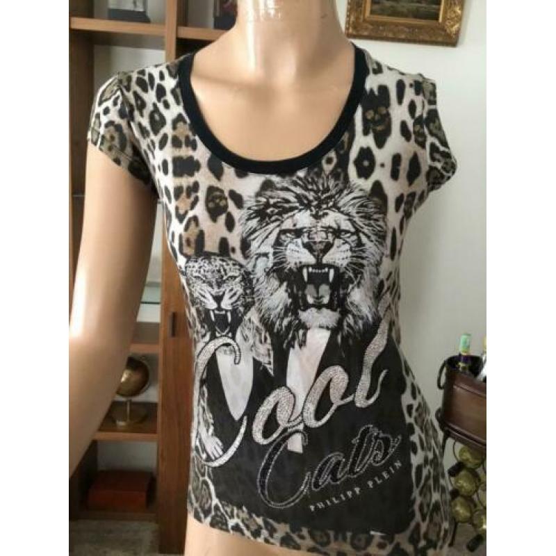 PHILIPP PLEIN tshirt met STRASS ,maat S ORGINEEL