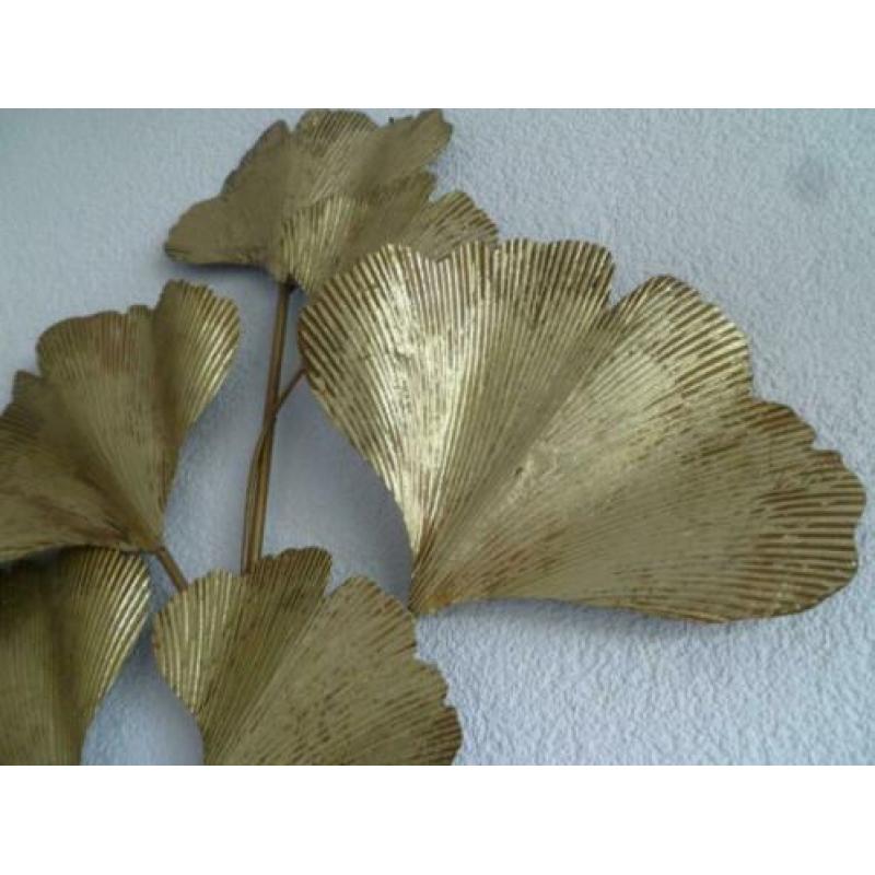 Wanddecoratie metaal Ginkgo antiek metalen ijzeren ijzer