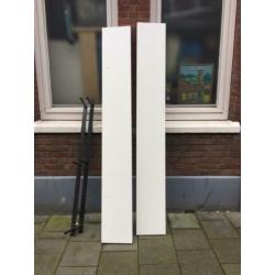 2x Lack wandplank 190cm wit