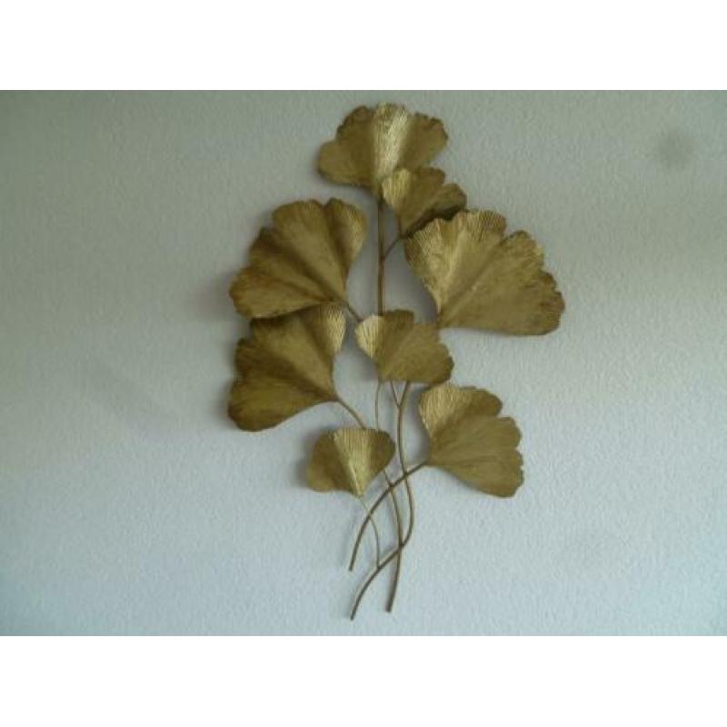 Wanddecoratie metaal Ginkgo antiek metalen ijzeren ijzer