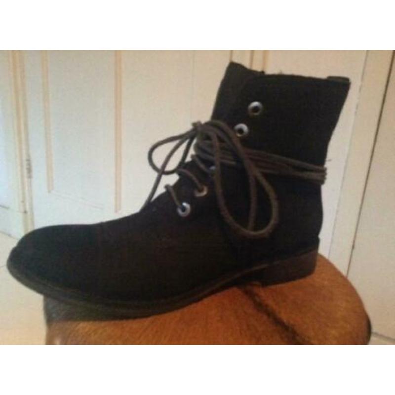 stoere zwarte enkel booties MAAT 40