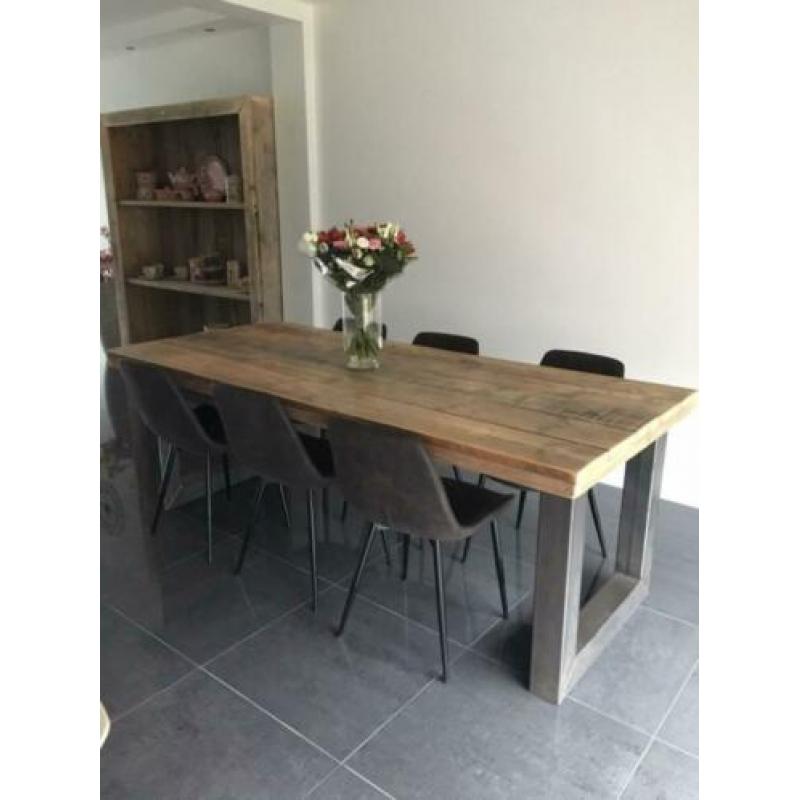 Industriële TAFELS steigerhout Eettafel Bureau Salontafels