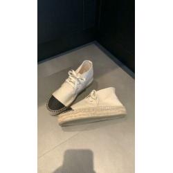 My jewellery espadrilles crème zwart maat 38