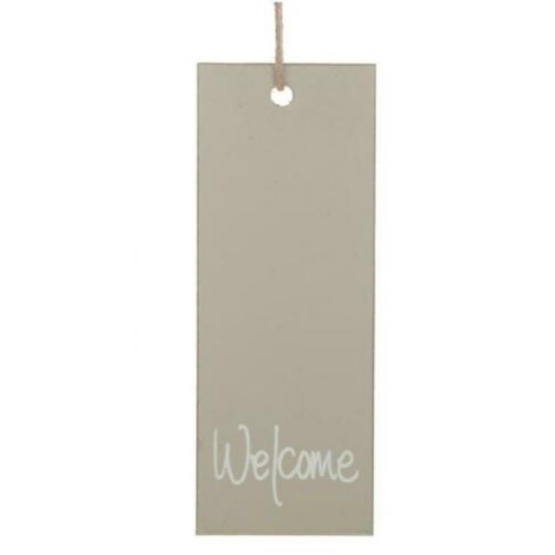 Hanger met tekst : Relax, Welcome of Be Happy p/st.