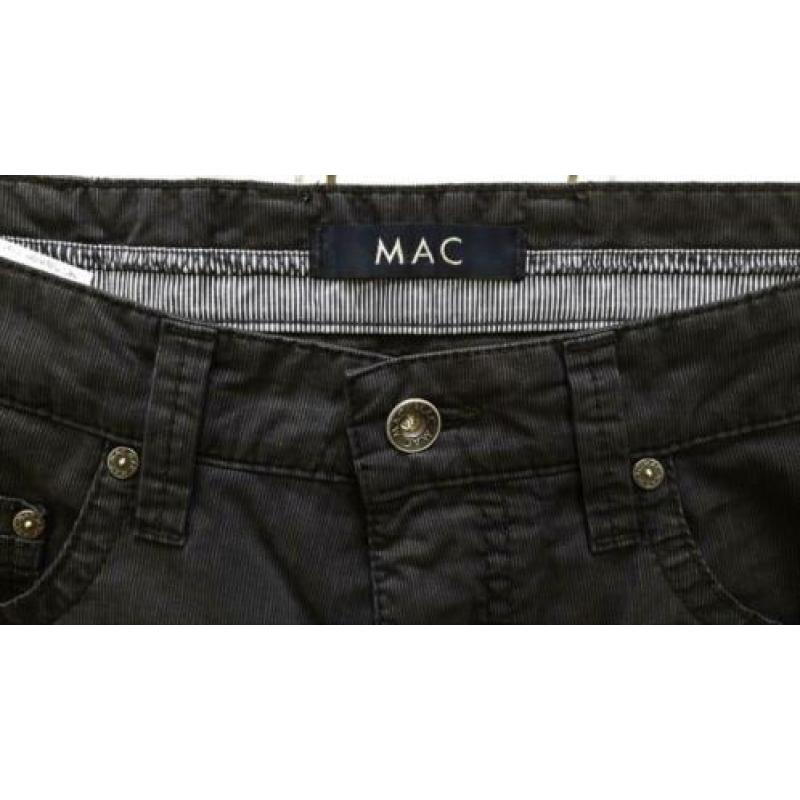 Blauwe jeansbroek-MAC-fijn gestreept-Maat 33-36 regular fit