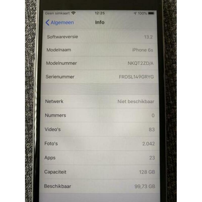 iPhone 6S 128Gb - Zilvergrijs