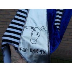 rokje Fake Unicorn fluweel blauw mt 152-158