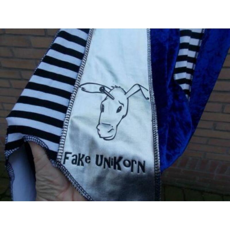 rokje Fake Unicorn fluweel blauw mt 152-158