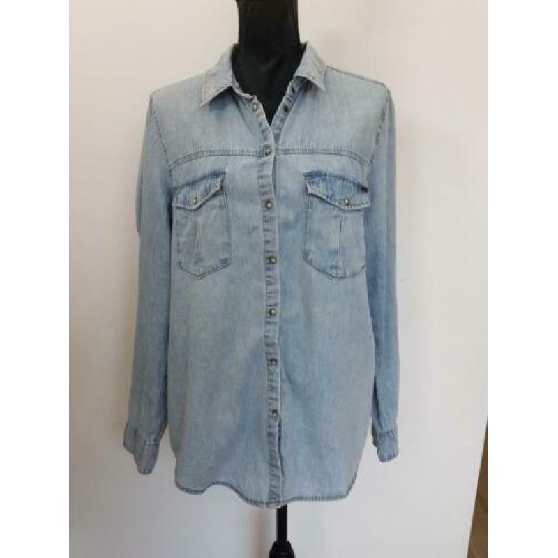 Lichte Spijkerblouse XL / Jeans blouse lichtblauw / 44