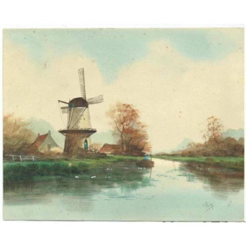 Willem Cornelis Rip (1856-1922)-2 aquarellen