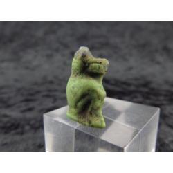 Egyptian faience amulet of Toth as Baboon