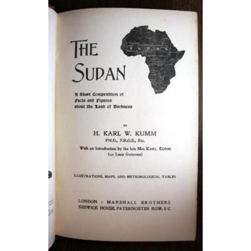 The Sudan 1907 H Karl Kumm Afrika Soedan