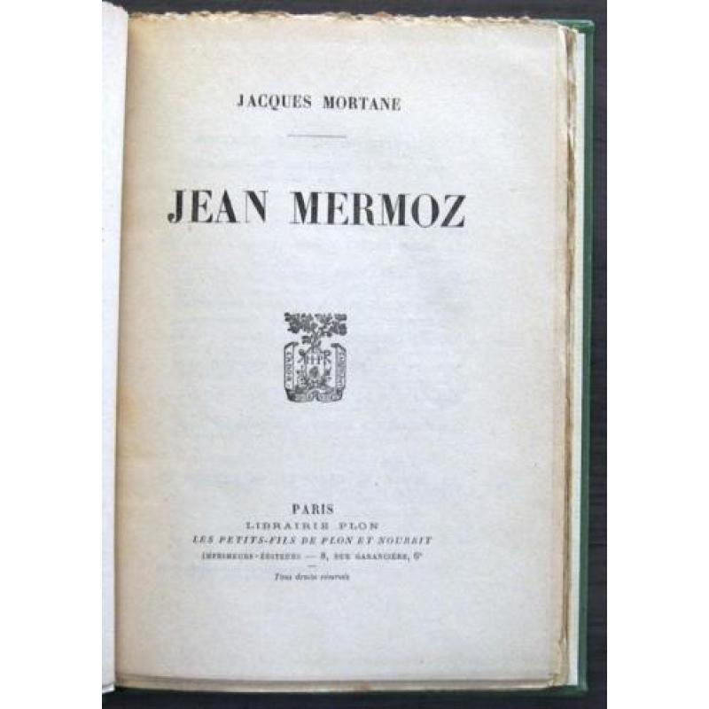 Jean Mermoz 1937 Mortane - Luchtvaart