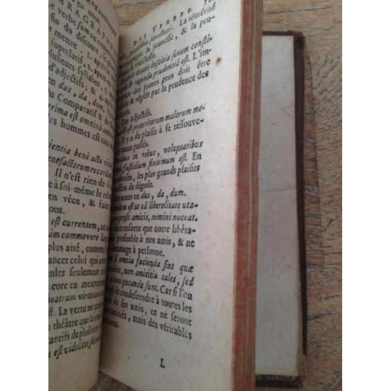 Delices de la langue latine 1763 leren band