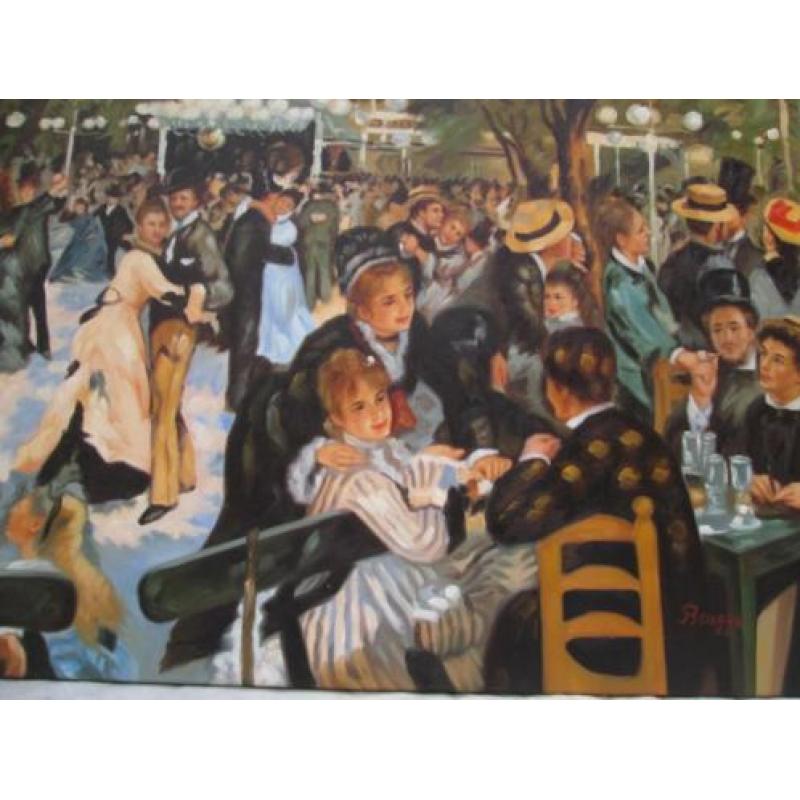 Olieverf -Bal du Moulin de la Galette - Renoir 60,5 x 80 cm