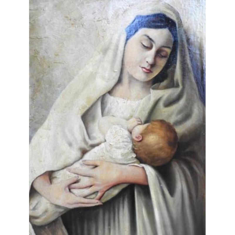 Madonna met kindje - Gesigneerd Frantisek Dolezal 1910-1989