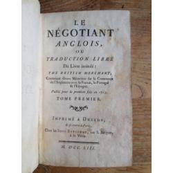 Forbonnais King Le negotiant anglois 1753 perkament