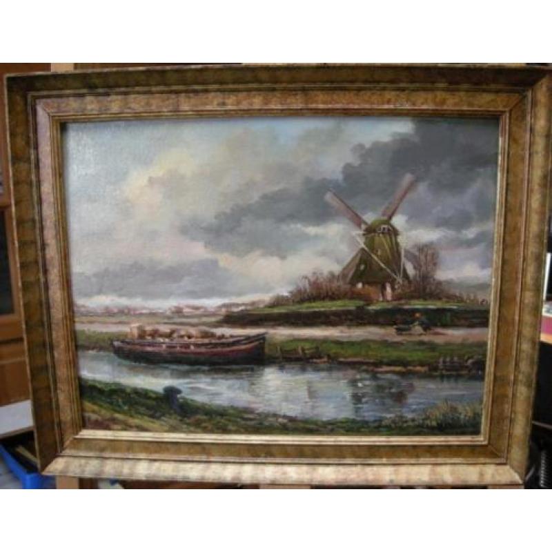 Te koop schilderij van de tinselboer molen