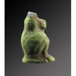 Egyptian faience amulet of Toth as Baboon