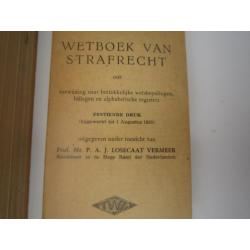 Antieke Boeken Burgerlijk Wetboek en Wetboek van Strafrecht