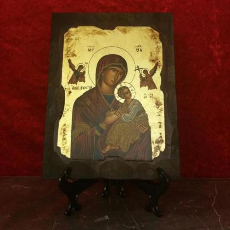 Op Byzantijnse wijze handgemaakte Grieks Orthodoxe iconen