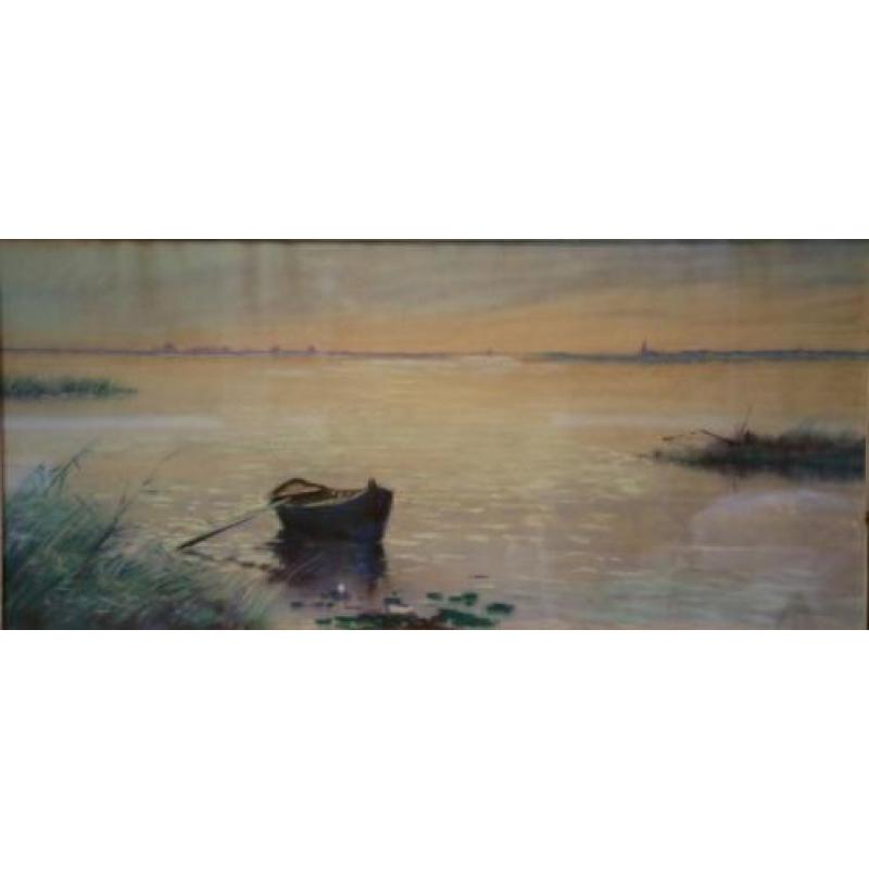 Martinus Johannes Korpershoek (1880-1935)Bootje op het water