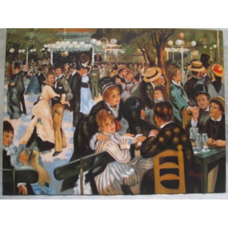 Olieverf -Bal du Moulin de la Galette - Renoir 60,5 x 80 cm