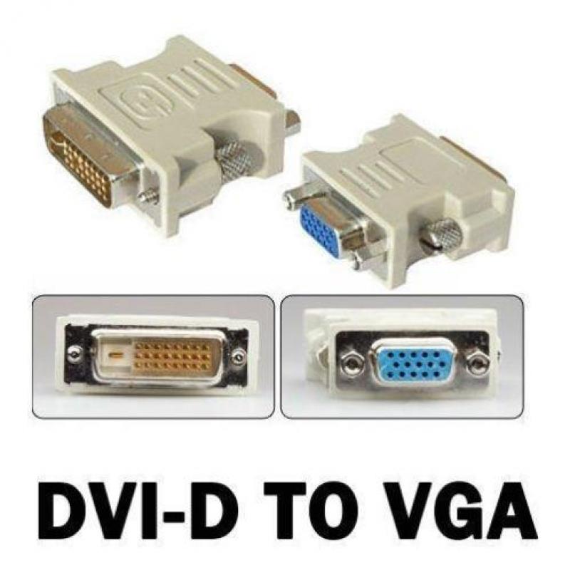 Nieuwe Adapter VGA naar DVI-I of DVI-D DUAL Link (24+1/5)