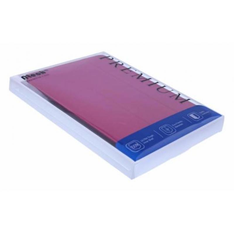 Ntech iPad 2 / 3 / 4 Roze Booktype Kunstleer Hoesje Met Pas