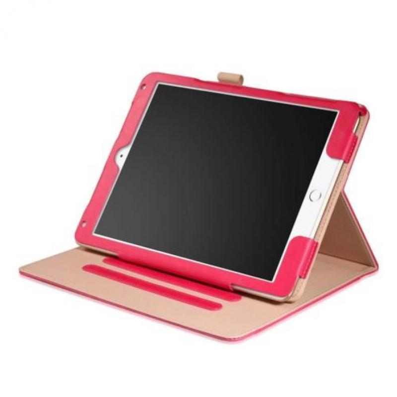 Luxe stand flip hoes iPad 9.7 (2017/2018) / Air / Air 2 roze