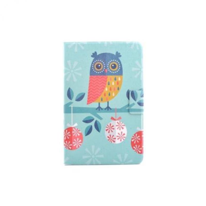 iPad mini 4 - hoes, cover, case - PU leder - uilen + Boom pr