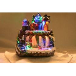 Lumineo Kerstdorp Tafereel met Waterval