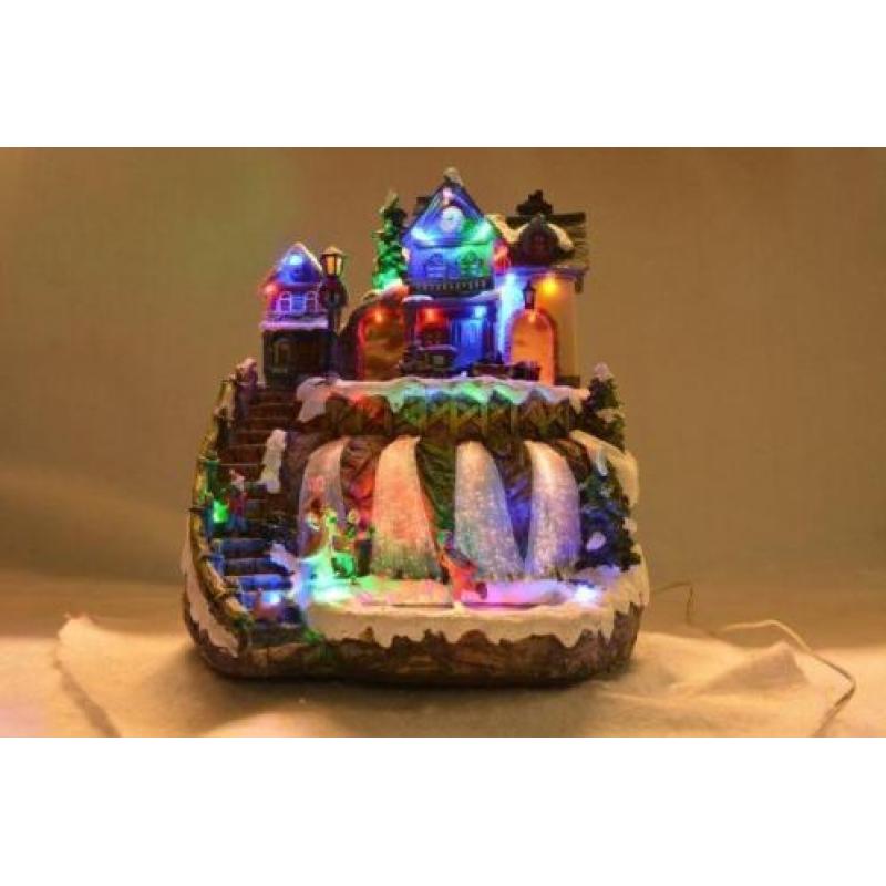 Lumineo Kerstdorp Tafereel met Waterval