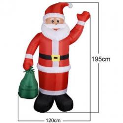 Opblaasbare kerstman 195 cm hoog