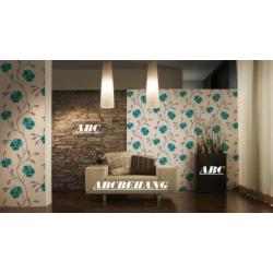 bloemen vinyl vlies 3d behang