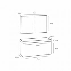 Badmeubelset Differnz The Collection 80x43x61 cm Zwart/Zw...