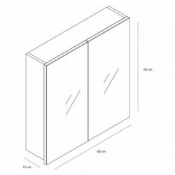 Spiegelkast Differnz The Collection Concept 60x62x15 cm Wit