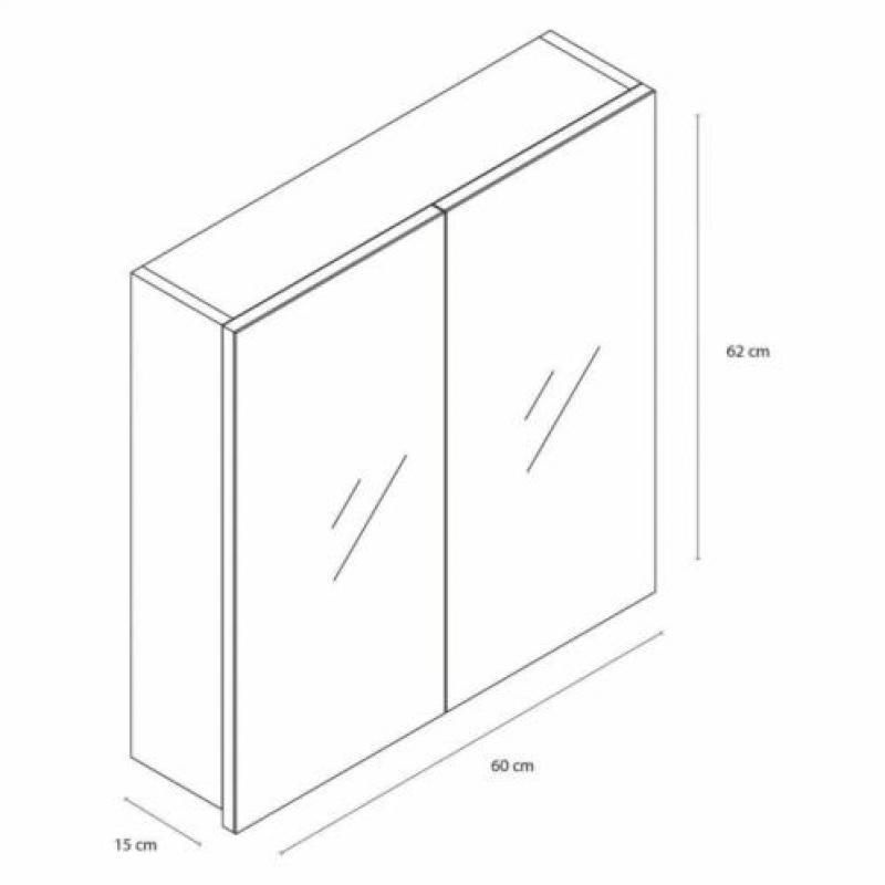 Spiegelkast Differnz The Collection Concept 60x62x15 cm Wit