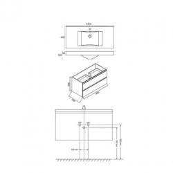 Badmeubel Themis 100 Cm Wit